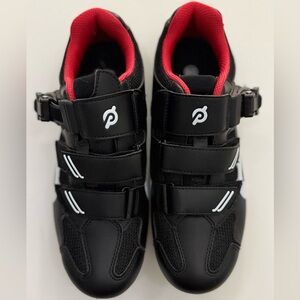 Peloton Women's Black and Red Cycling Shoes
